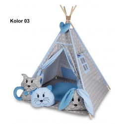 Namiot TIPI TEEPEE mata+3 poduszeczki zwierzaczki